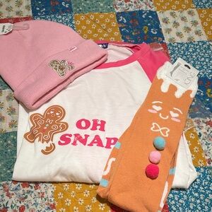 Claire's Pink and Orange Cozy Set